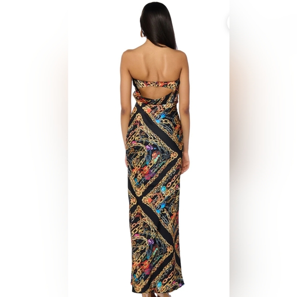 Akira NWT Gorgeous Satin Maxi Dress - Picture 4 of 11